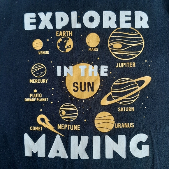 Boys Sz 5T/XS Long/Short Sleeve Blue Black Space Theme Graphic T-Shirt Bundle - Picture 5 of 14